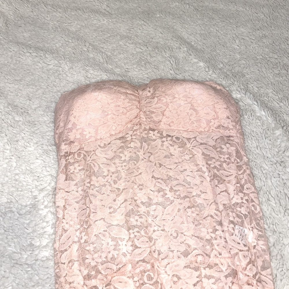 Pink lace bodysuit